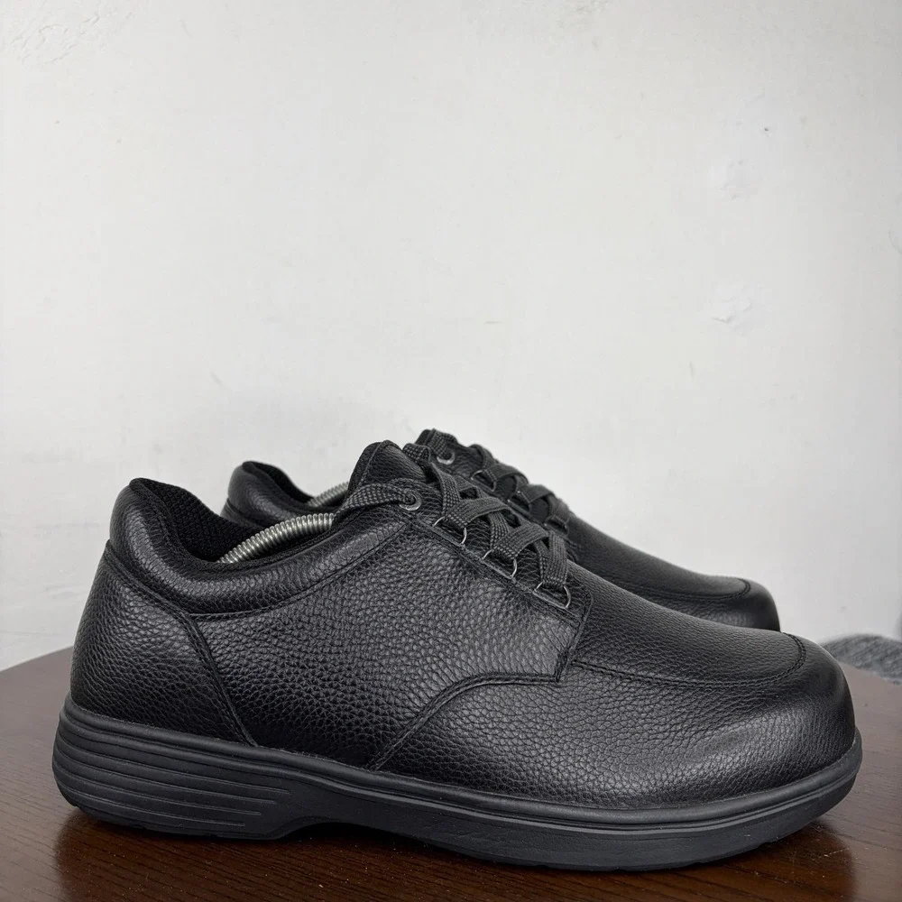 Orthofeet 410 Avery Island Shoes Mens 11.5 XX Wide Black Leather Oxford Diabetic